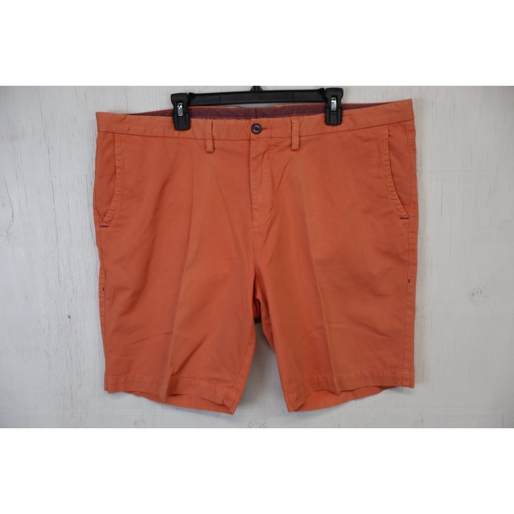 Mens‎ Tommy Bahama Shorts Size 42 Pima Cotton Modal Orange Casual Flat Front